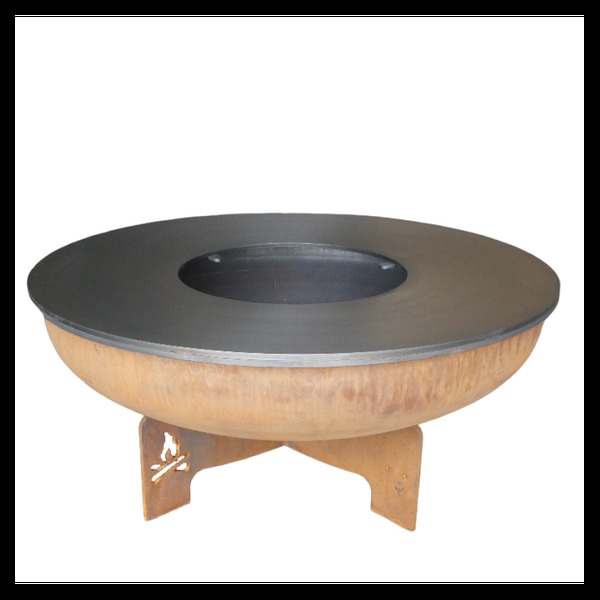 Oldschool BBQ classic lounge vuurschaal met bakring 100cm