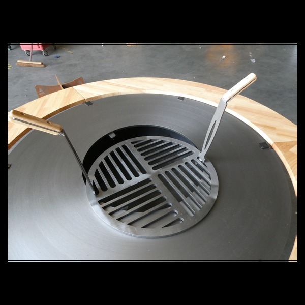 Oldschool BBQ grill rooster voor bakring 100cm