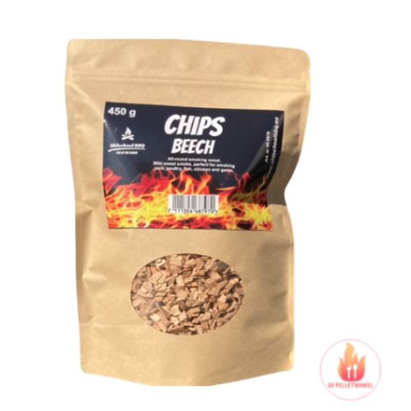 Oldskool BBQ chips beuken 450gr
