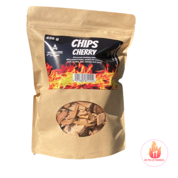 Oldschool BBQ chips kersen 450gr
