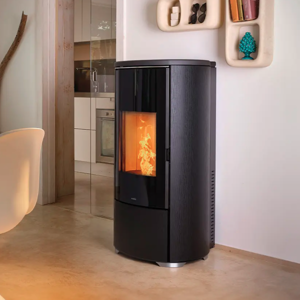 Pelletkachel Nobis A10 v rond glas