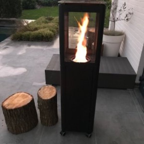 Pittig been Toelating Terrasverwarmer Cube Zwart - Item - De Pelletwinkel